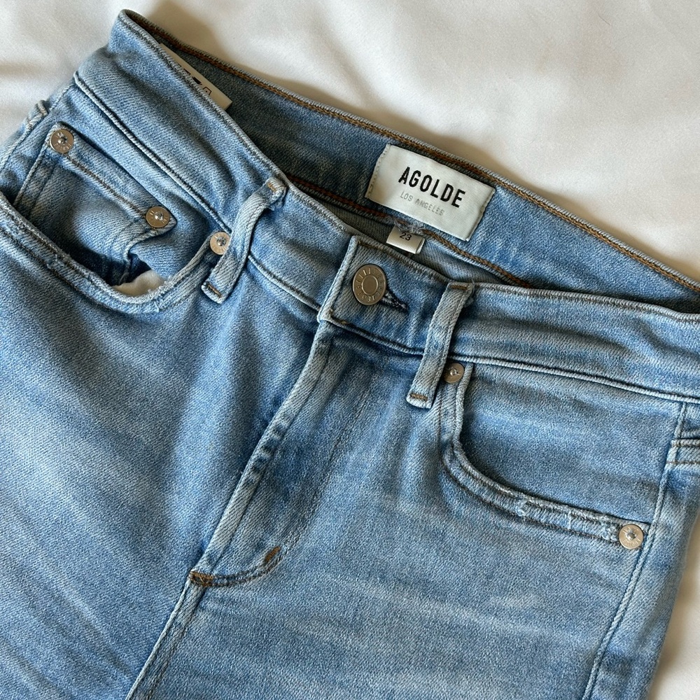 AGOLDE High Waisted Skinny Jeans Size 23
